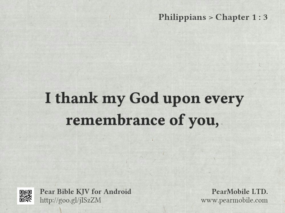 Philippians, Chapter 1:3